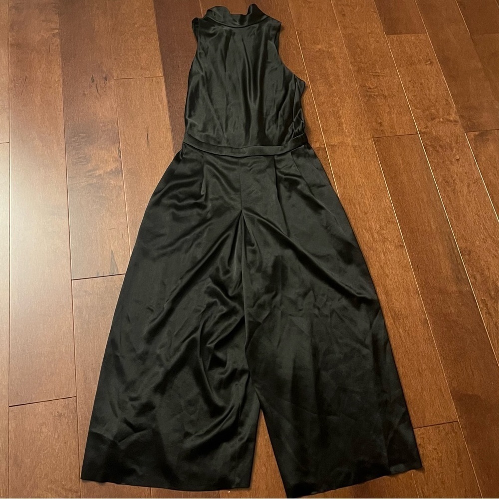 Vince Black Turtleneck Wide Leg Jumpsuit - Picture 3 of 11